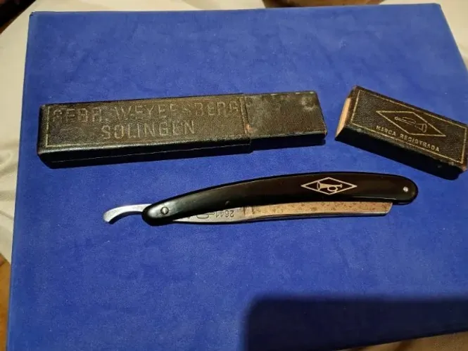 Navalha antiga gebrüder weyersberg corneta solingen 11/16