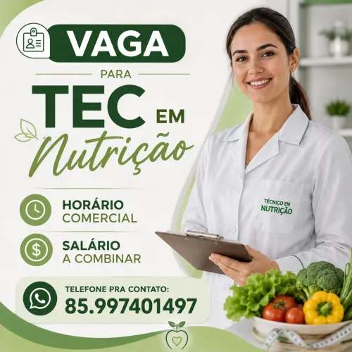 Vaga para Tec em Nutrição