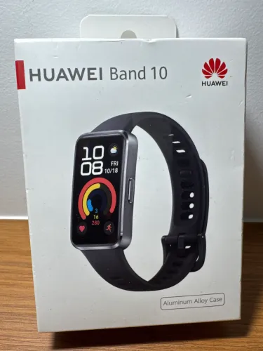 Huawei Band 10 Preta Caixa Alumínio AMOLED 5ATM + Caixa