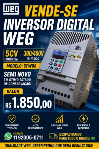 Inversor de frequência weg digital 380/480 5cv