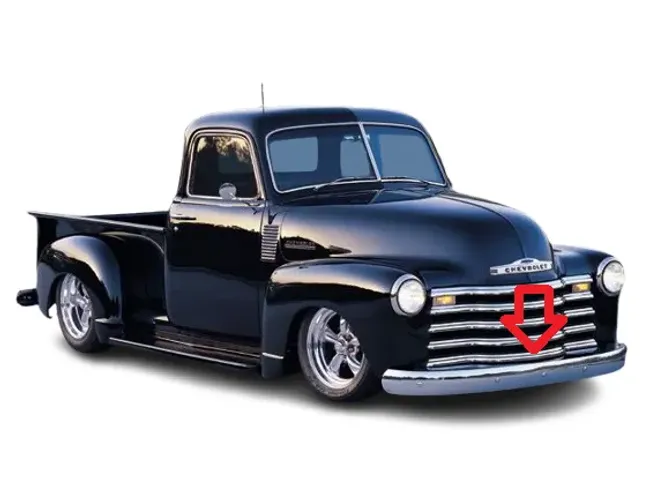 Para-choque Dianteiro Chevrolet Boca de Sapo / Boca de Bagre 1947à 1954 Chapa Inox 4mm 