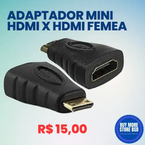 Adaptador Mini Hdmi (macho) X Hdmi (fêmea) 1080p Fullhd 1.4