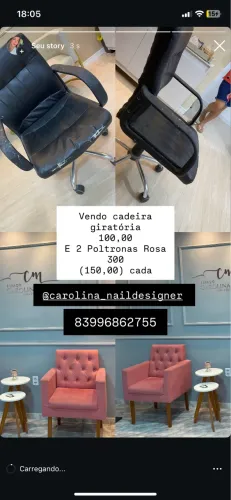 Poltronas e cadeira giratória