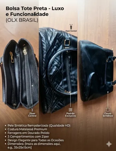 Bolsa Tote Preta 