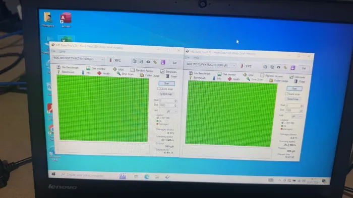 2 hds de notebook 1tb cada saúde 100%
