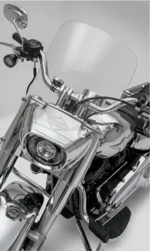Bolha frontal transparente proteção e conforto Fat boy 2018-2026
