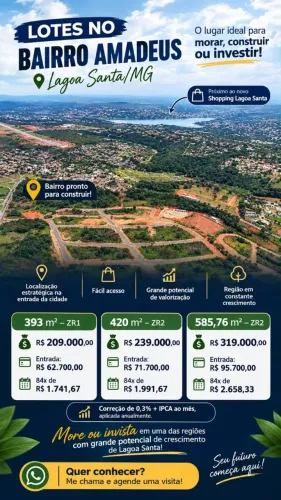 LOTES NO BAIRRO AMADEUS - LAGOA SANTA/MG