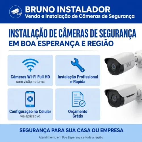 Instalação de câmeras e monitoramento