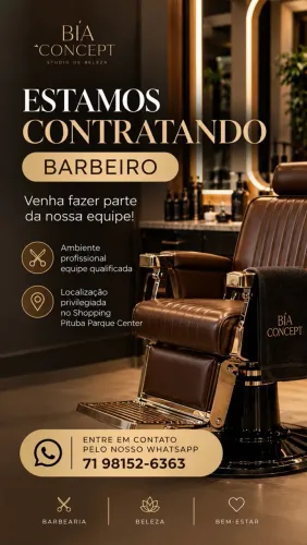 Estamos contratando - Vaga para Barbeiro