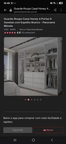 Guarda Roupa Casal com 6 gavetas e 4 portas