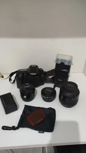 Kit Câmera Canon 60D Completo - Flash + 3 lentes USADO