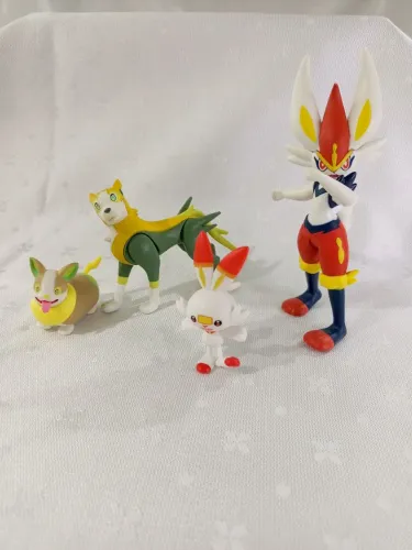 Combo Pokémon Cinderace, scorbunny, Boltund e Yamper