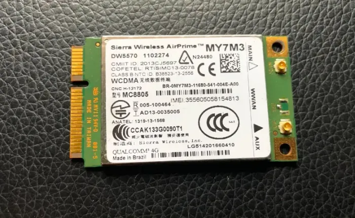 Placa WWAN Dell DW5570 Sierra Wireless MY7M3 3G/4G HSPA+ GPS MC8805