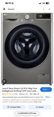 Lava e seca inox nova nunca usada