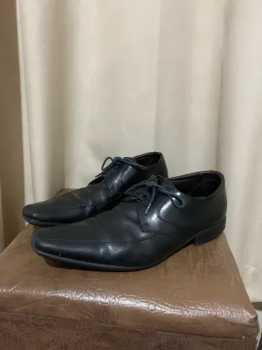 Sapato Di Pollini social preto 40 em couro