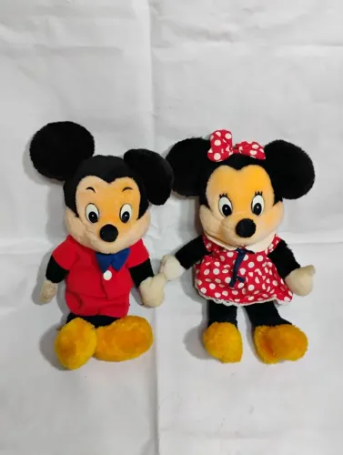 Raras Pelúcias Mickey e Minnie Vintage Japonesas 40cm - Sun & Star (Anos 80)