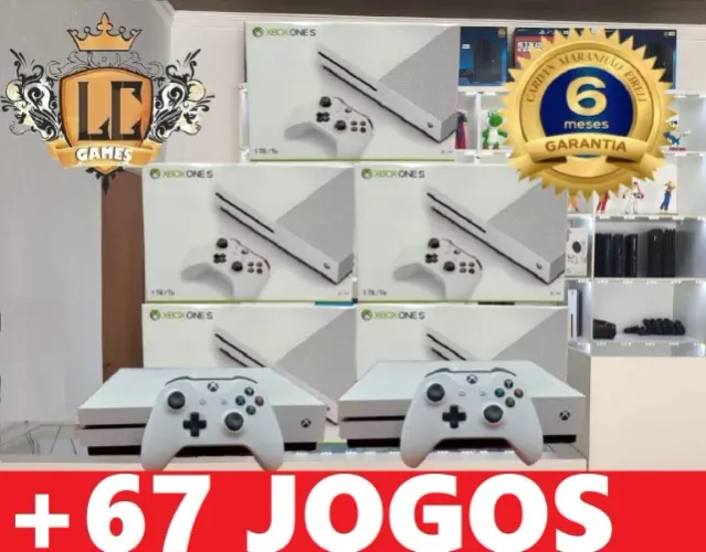 XBOX ONE S 1TB COM 66 JOGOS + GARANTIA O6 MESES ( LOJA FISICA )