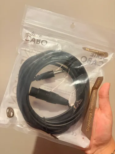 Cabo Microfone XLR Fêmea para P10