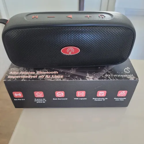 Caixa De Som Bluetooth 5.4 Portátil Bass Tws Ipx7 Graves Potentes TF Aux BT108