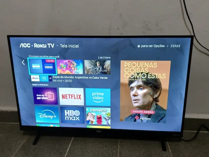 Vendo uma linda TV smart AOC 32 Polegadas 4k completa