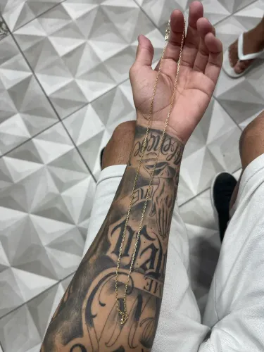 Corrente de ouro 18k cadeado