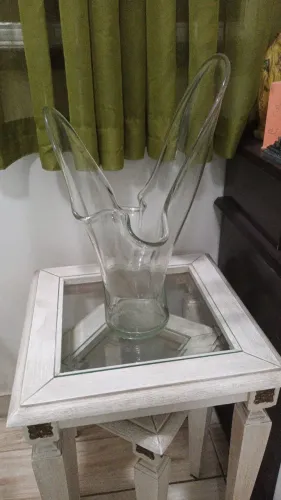 Vaso Arabesco Abstrato em Vidro estilo vidro fino Murano para Enfeite Principal.