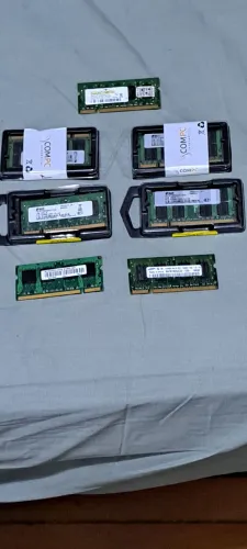 Memórias DDR2 para notebook separadas ou lote completo. 1GB e 512MB