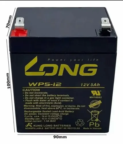 Bateria 5 ah 12v estacionária.