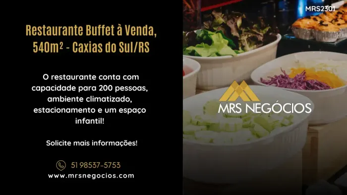 Restaurante Buffet à Venda, 540m² - Caxias do Sul/RS