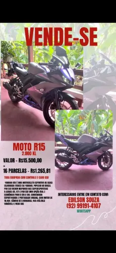 Vendo moto R15 NOVA 