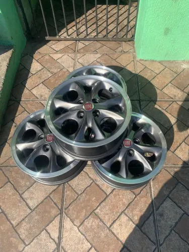 Jogo de roda aro 14 original Fiat furacão 4/98 ZAP *