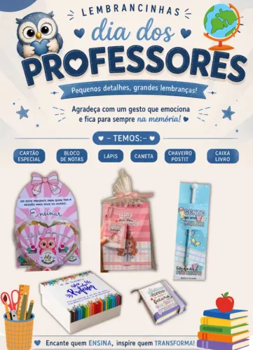 Presente e lembrancinhas Dia dos Professores