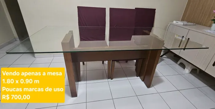 VENDO MESA DE JANTAR R$ 700,00