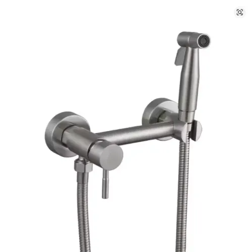 Ducha sanitária monocomando quente/fria aço inox