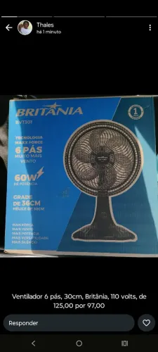Ventilador Britânia 