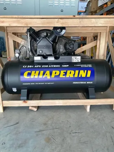 Compressor de Ar 250L Industrial 175 Libras Motor 5CV 20pes - Chiaperini (Novo)