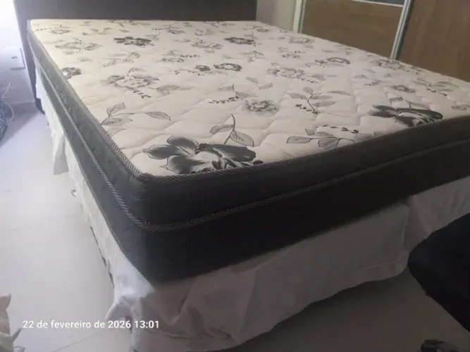 Cama Box com Colchão Ortobom Pró-saúde Ultra Firme Tipo Queen198cm x 158cm x 20cm