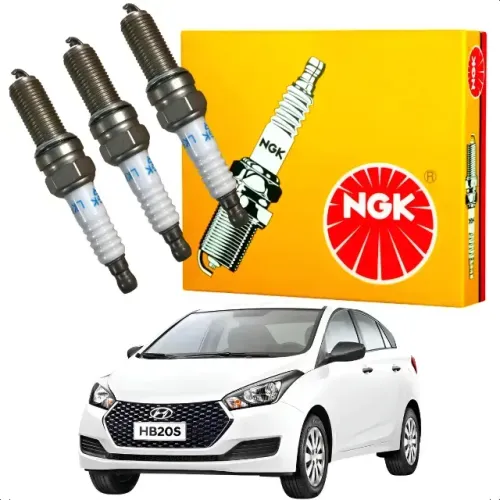 Kit Vela de ignição, 4 unidades, HB20 1.0 12V até 2016, PICANTO 1.0 2012, 3 CILINDROS.