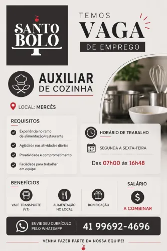 AUXILIAR DE COZINHA COM EXPERIÊNCIA