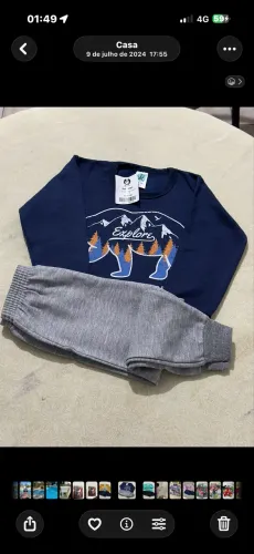 Conjuntos de moletons masculinos infantil 
