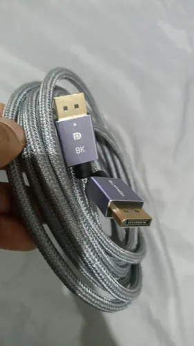 Cabo Displayport 1.4 8k 4k Hdr Resistente Reforçado 3 Metros