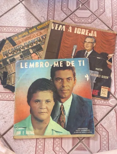 3 discos de vinil evangélicos