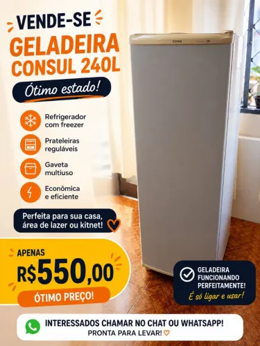 Vendo geladeira consul 240 L