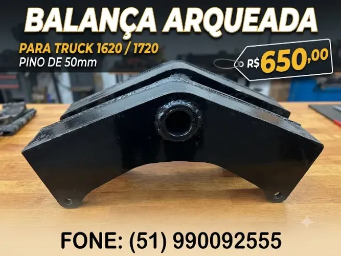 BALANÇA SUSPENSÃO NOVA TRUCK MERCEDES PINO 50MM ARQUEADA