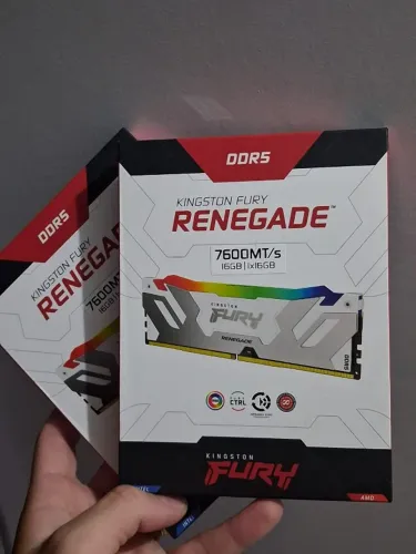 Memória Ram (2x16GB) 32GB 7600Mhz CL38 Kingston Fury Renegade RGB