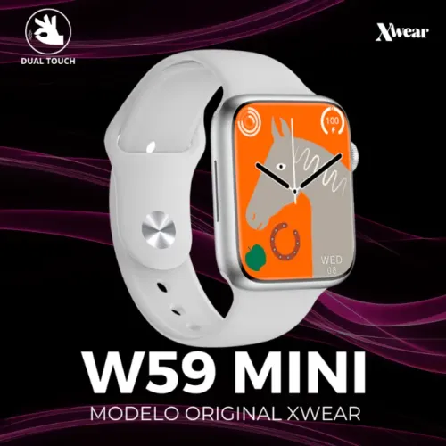 W59 Mini 2° Geração - Função Dois Gestos. Modelo 41mm/ PRATA