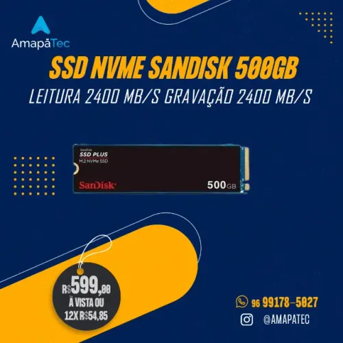 SSD SanDisk Plus NVME 500GB