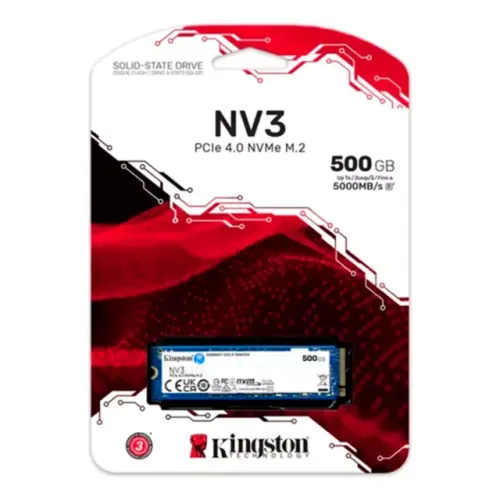 Ssd M.2 Nvme Pci-e Gen 4.0 500gb Kingston Nv3 Ssnv3s/500g