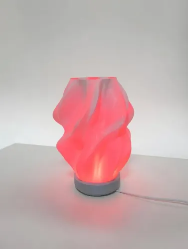 Luminária LED RGB Moderna Efeito Ondas Decoração Premium