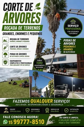 Corte árvores Sorocaba e região caminhão muck locação
